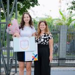 Milana Gurova AVE Academy student celebrating her 100% score and Top in the World award.