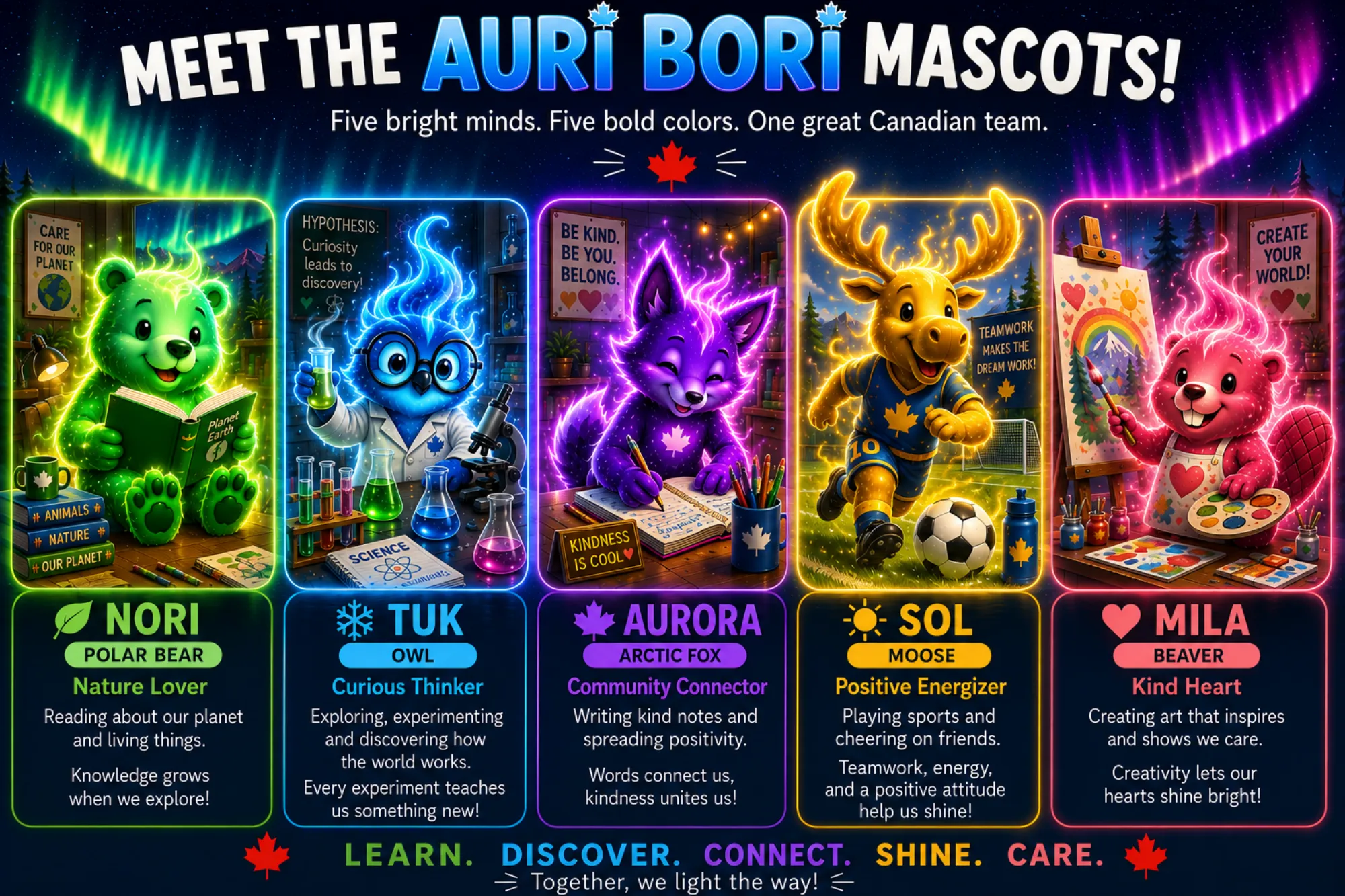 Auri Bori mascots